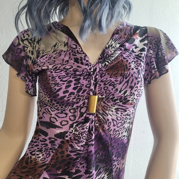 Retro Purple Maxi Dress - Picture 4 of 5